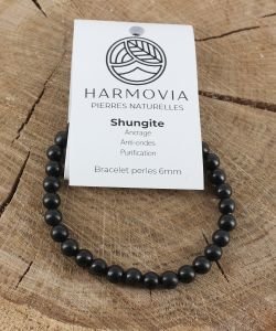 Bracelet Shungite - Perles 6mm, 1 pièce